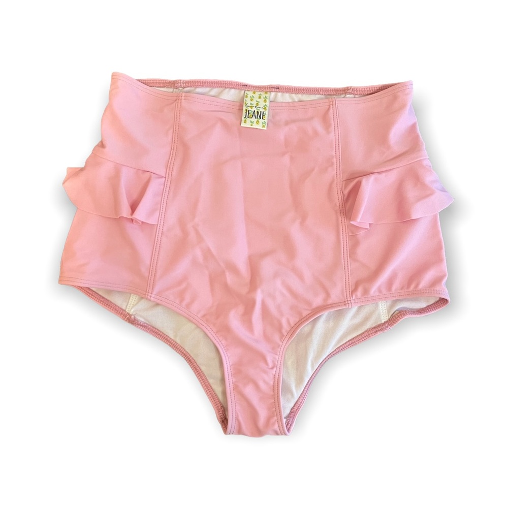 Kortni Jeane Hip Ruffle Swim Bottoms in Light Pink-NWOT, Small